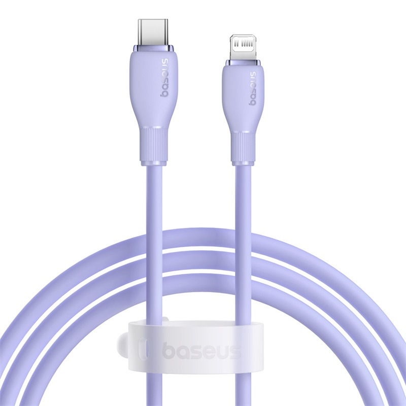 Baseus Pudding Series Fast Charging Cable Type-C iPhone 20W - أرجواني سديم - 1.2m