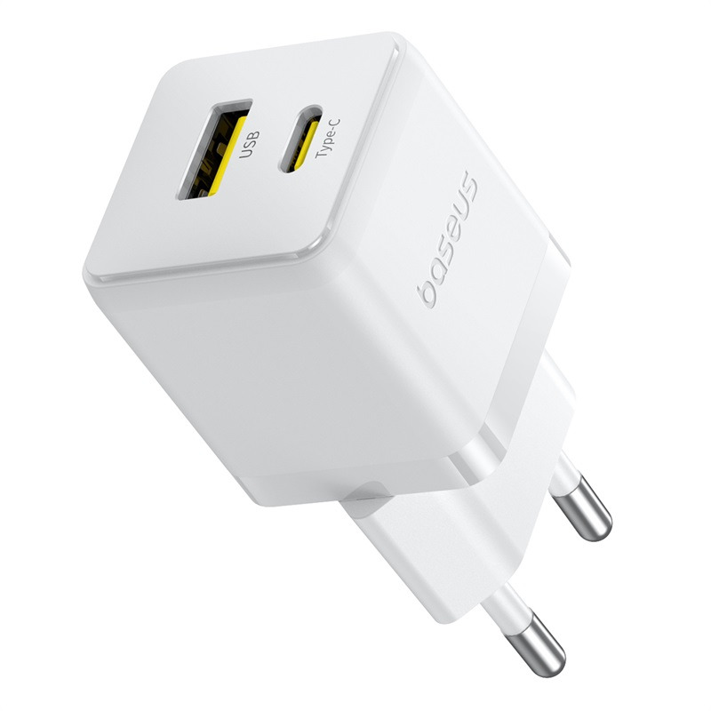 Baseus Palm Fast Charger C+U 20W - White - Without Cable