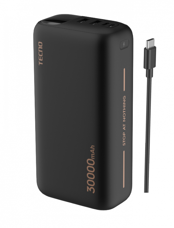 TECNO TPB-P301 Power Bank - أسود - 30000mAh
