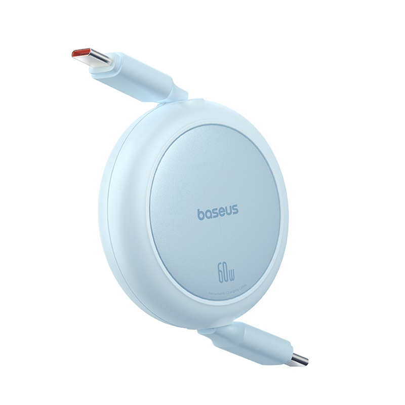 Baseus Free2Pull Mini Charging Cable USB-C to USB-C 60W 1m - أزرق