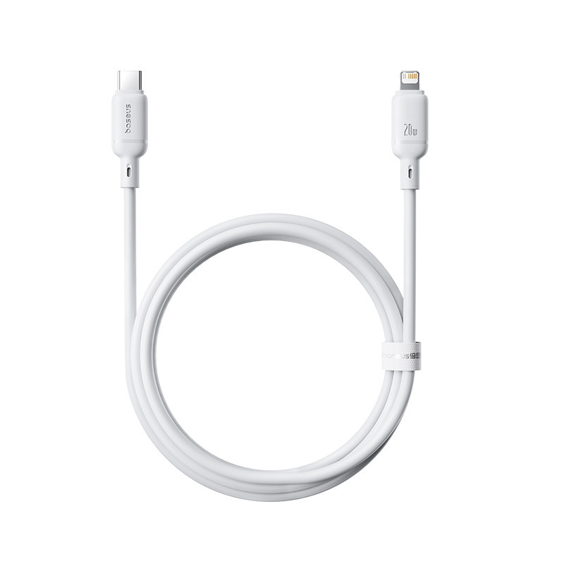 Baseus Silky Series Fast Charging Cable Type-C to iP 20W - White - 1m