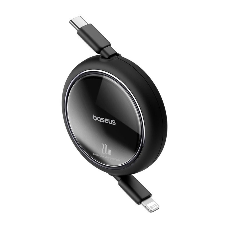 Baseus Free2Pull Retractable Charging Cable USB-C to iP 20W 1m - أسود