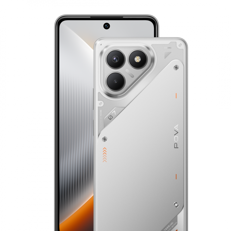 TECNO POVA 7 - Magic Silver - 256GB ROM + 16GB RAM* (8GB + 8GB Extended)