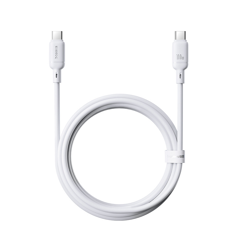 Baseus Silky Series Fast Charging Cable Type-C to Type-C 100W - White - 2m