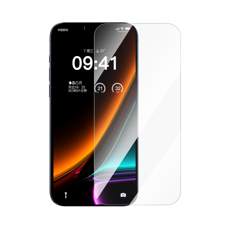 Baseus Superior Series HD Tempered Glass for iPhone 16 Series - شفاف - iPhone 16 Pro