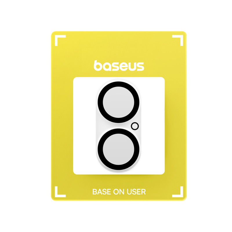 Baseus Crystal Series HD Full-Frame Lens Protector - شفاف - iPhone 16 \ 16 Plus