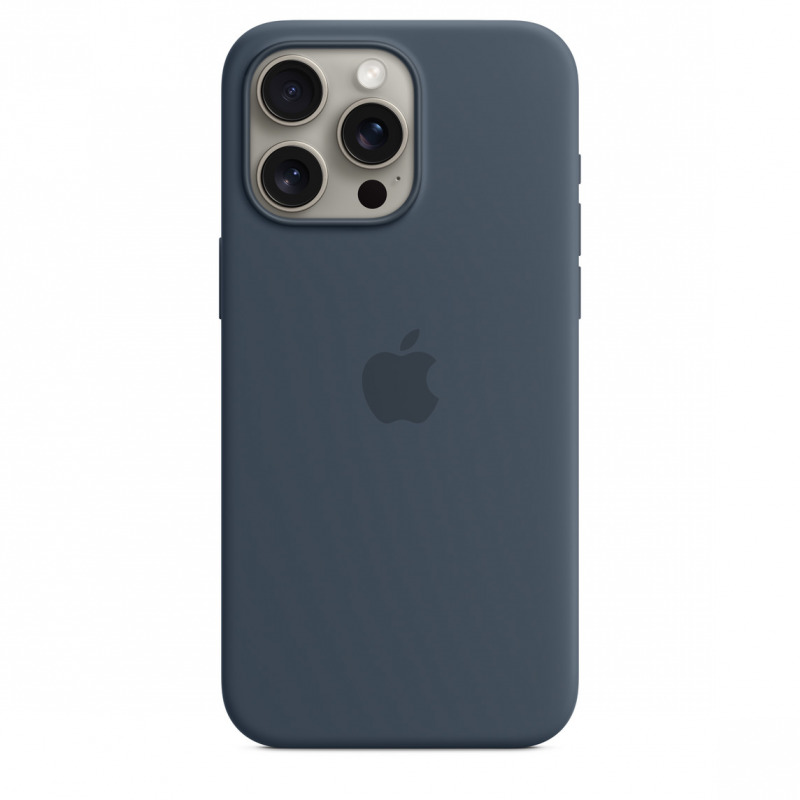 iPhone 15 Pro Max Silicone Case with MagSafe -  Storm Blue