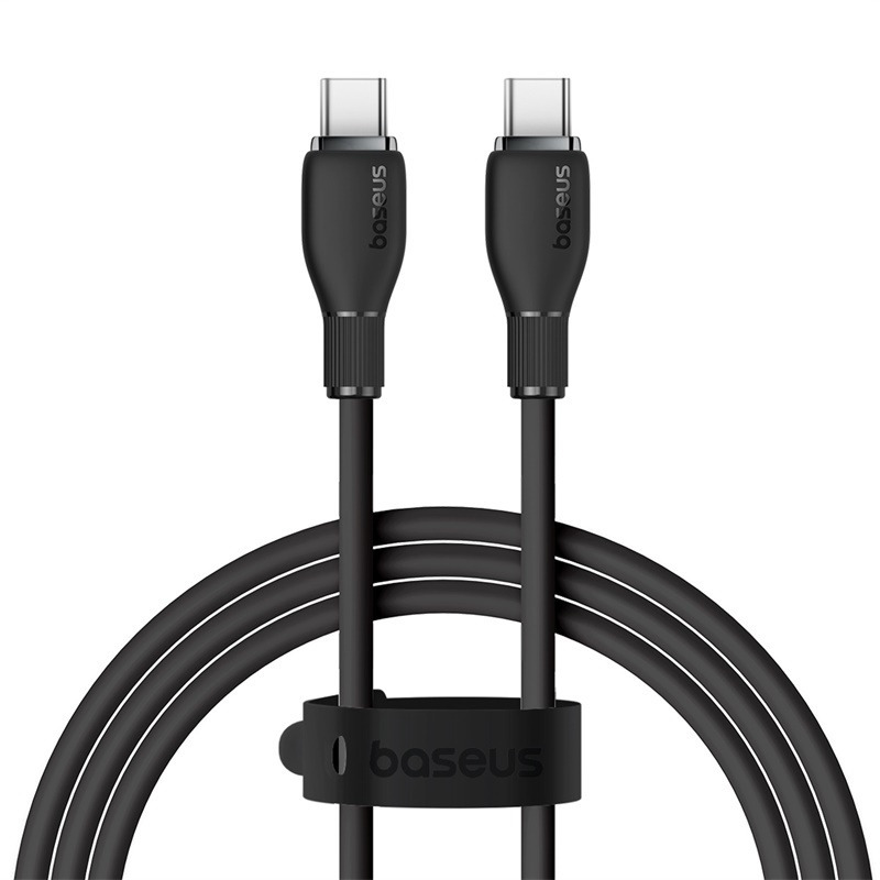 Baseus Pudding Series Fast Charging Cable Type-C to Type-C 100W - Black - 1.2m