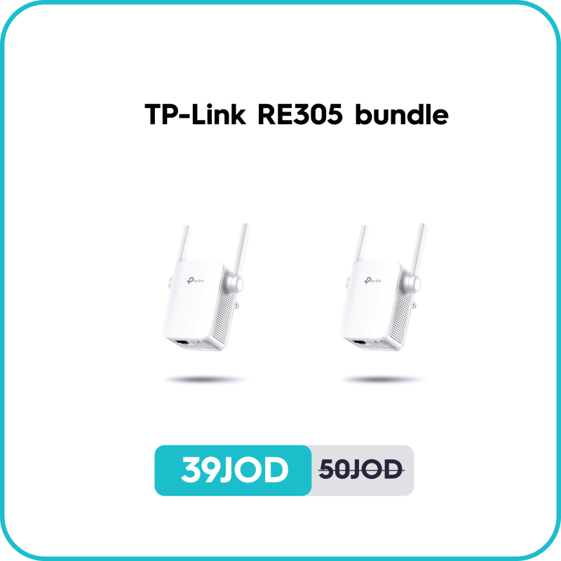 TP-Link RE305-AC1200 Wi-Fi Range Extender - White - TP-Link RE305 Bundle