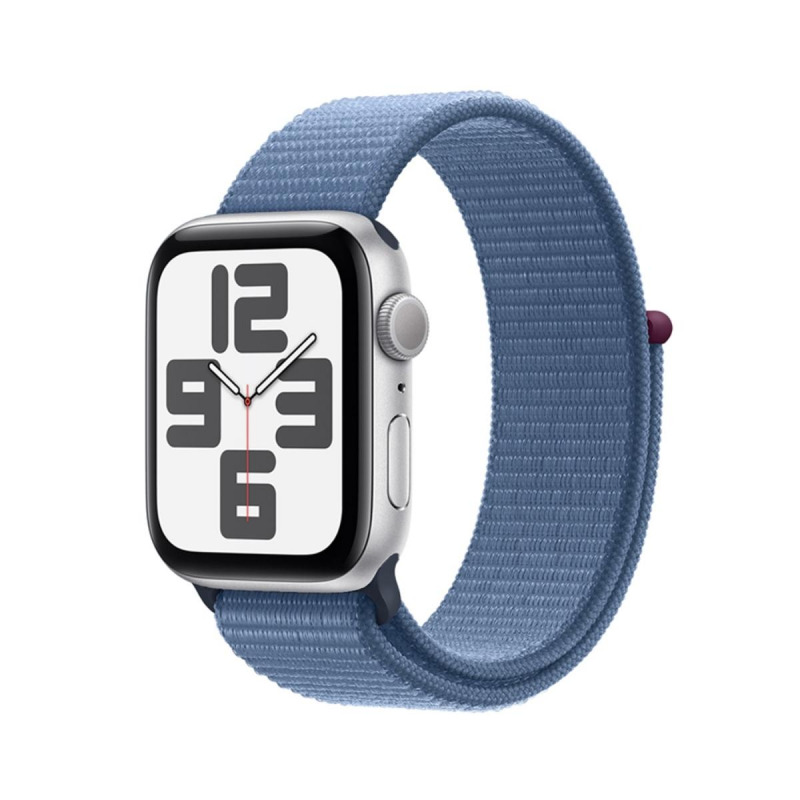 Apple Watch SE - Silver - 44mm Silver Aluminium Case with Winter Blue Sport Loop