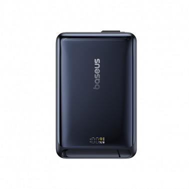 Baseus Nomos 3-in-1 Qi2 Magnetic Power Bank 45W - أسود