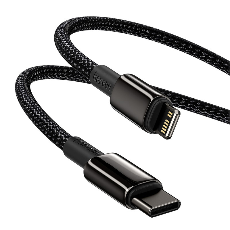 Baseus Tungsten Gold Fast Charging Data Cable Type-C to iP PD 20W - أسود