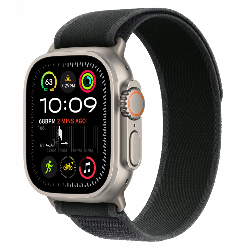 Apple Watch Ultra 2 - أسود - Trail Loop - M/L