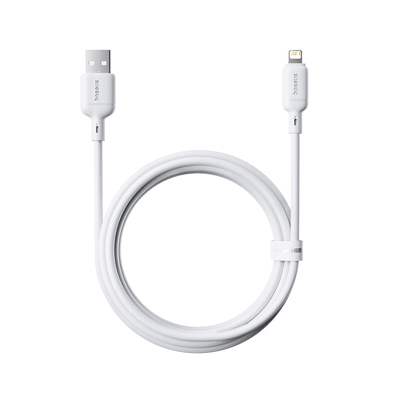 Baseus Silky Series Fast Charging Cable USB to iP 2.4A - White - 2m