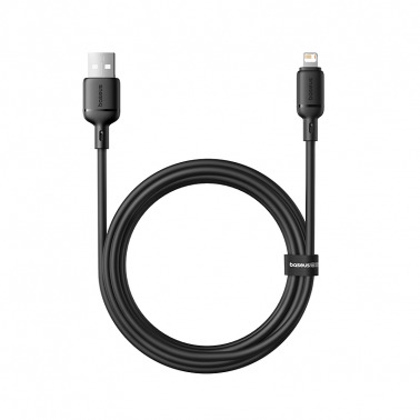 Baseus Silky Series Fast Charging Cable USB to iP 2.4A - أسود - 2m