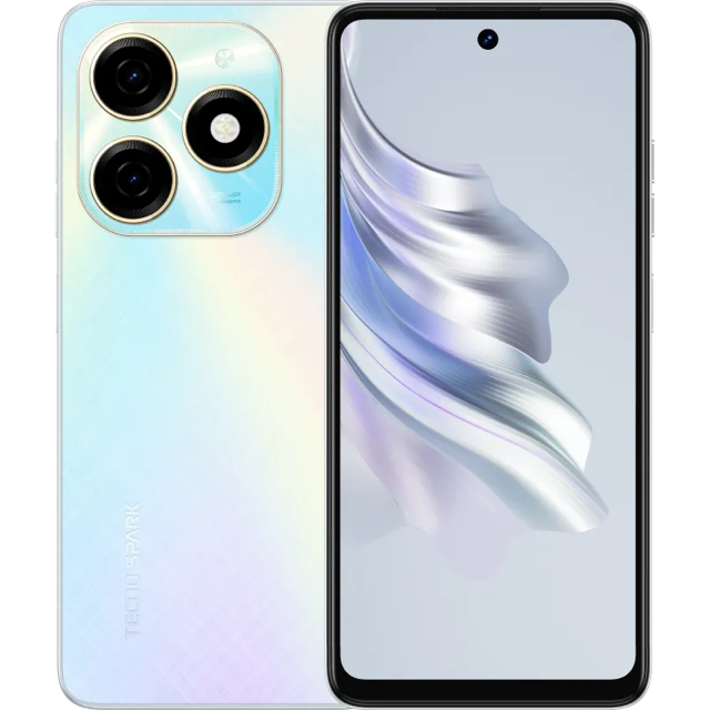 TECNO SPARK 20 - سايبر وايت  - 256GB ROM  8GB+8GB Extended RAM