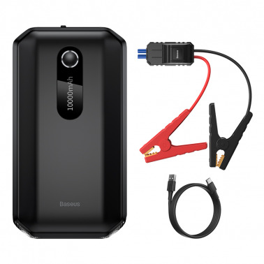 Baseus Super Energy Air Car Jump Starter (10000mAh,Peakcurrent 1000A) - أسود