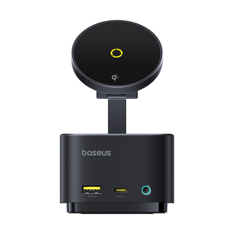 Baseus MagPro Series II 7-in-1 HUB Magnetic Wireless Charging 15W - Black
