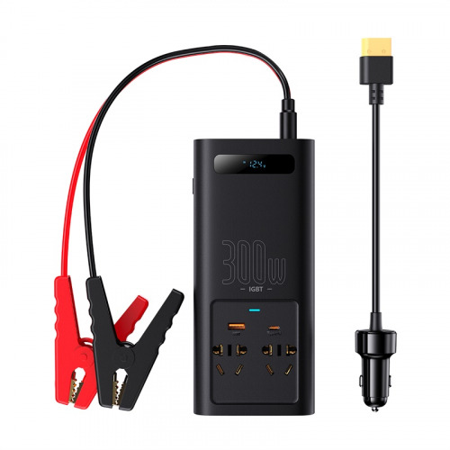Baseus IGBT Power Inverter 300W (220V CN/EU ) - أسود