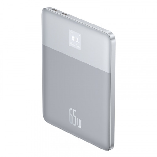 Baseus Blade2 Fast-Charging Power Bank 12000mAh 65W, Intelligent Edition - سيلفر