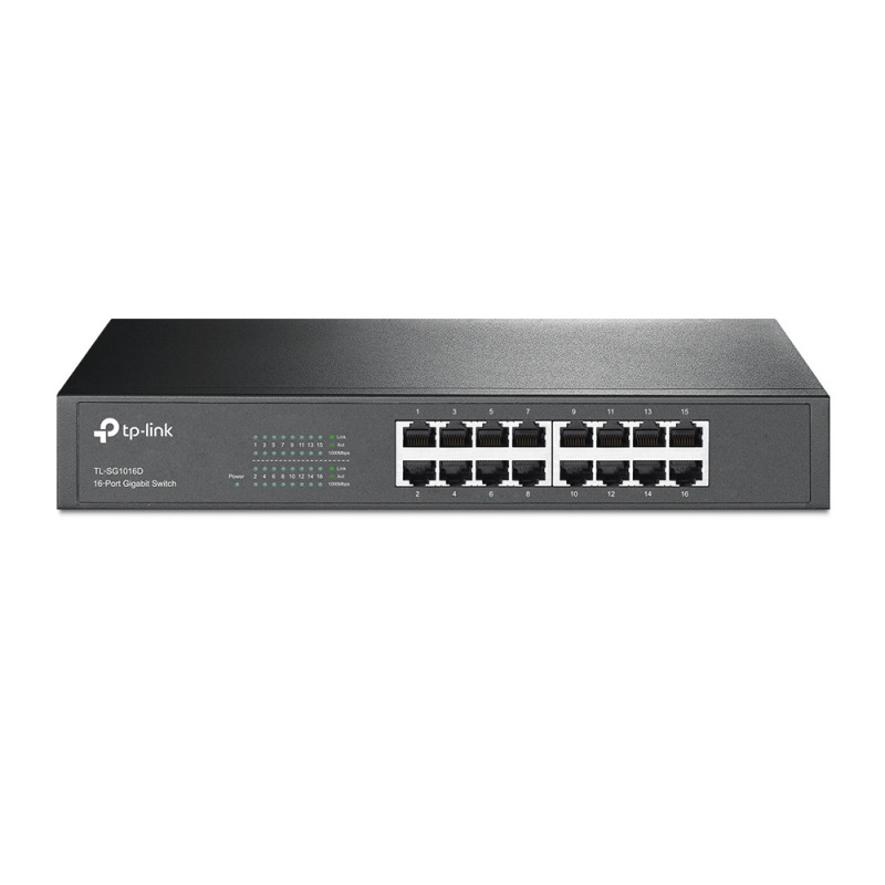 TP-Link SG1016D - 16-Port Gigabit Switch - أسود