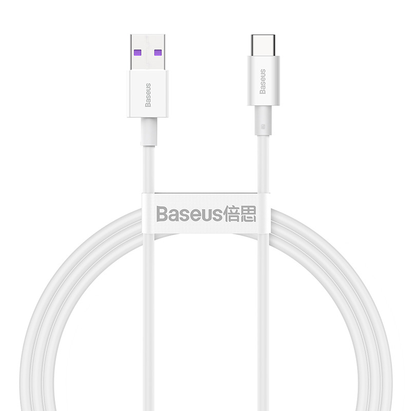 Baseus Superior Series Fast Charging Data Cable USB to Type-C 66W 1m - أبيض