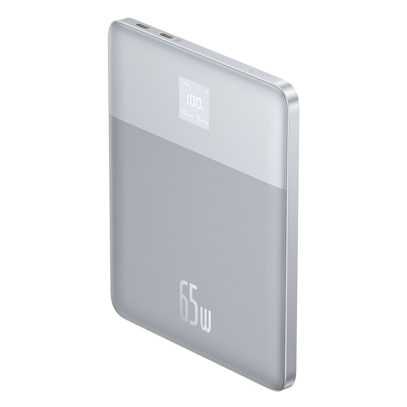 Baseus Blade2 Fast-Charging Power Bank 12000mAh 65W, Intelligent Edition - سيلفر