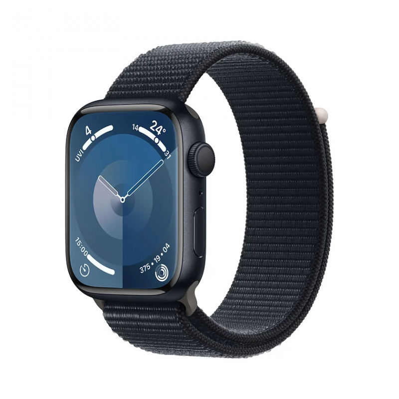 ساعة أبل الجيل 9 - أسود ليلي - 41mm Midnight Sport Loop Band
