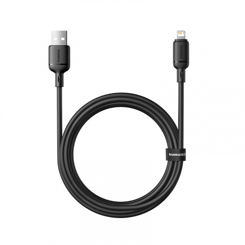 Baseus Silky Series Fast Charging Cable USB to iP 2.4A - أسود - 2m
