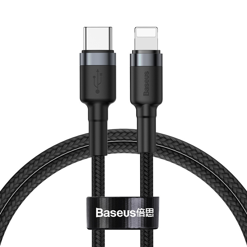 Baseus Cafule Cable Type-C to iP PD 20W - Black and Grey