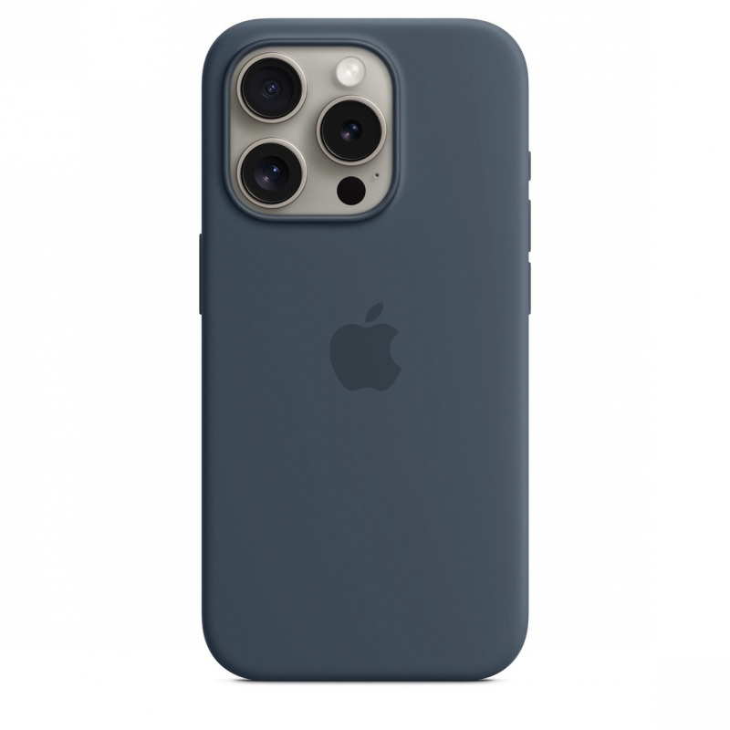iPhone 15 Pro Silicone Case with MagSafe -  Storm Blue