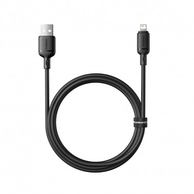 Baseus Silky Series Fast Charging Cable USB to iP 2.4A - أسود - 1m