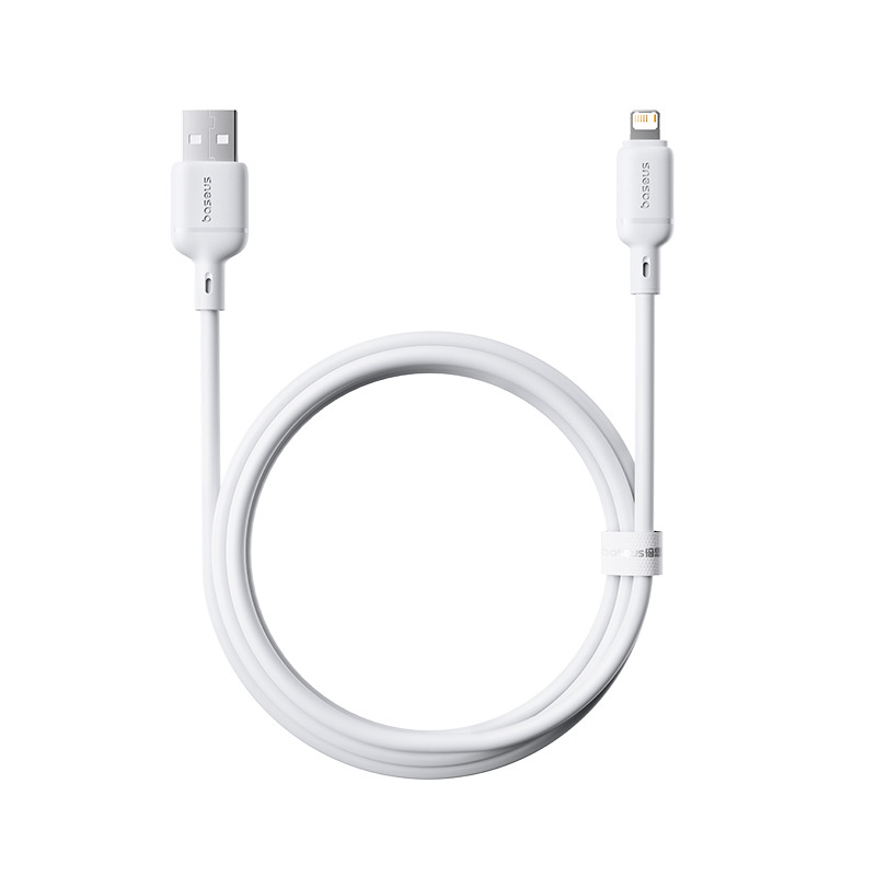 Baseus Silky Series Fast Charging Cable USB to iP 2.4A - White - 1m