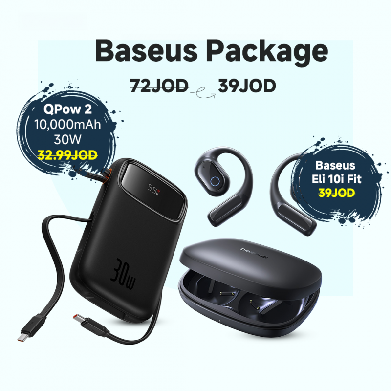 Baseus Eli 10i Fit Open-Ear TWS Earbuds - Black - Offer 1 With QPow 2 10000 mAh