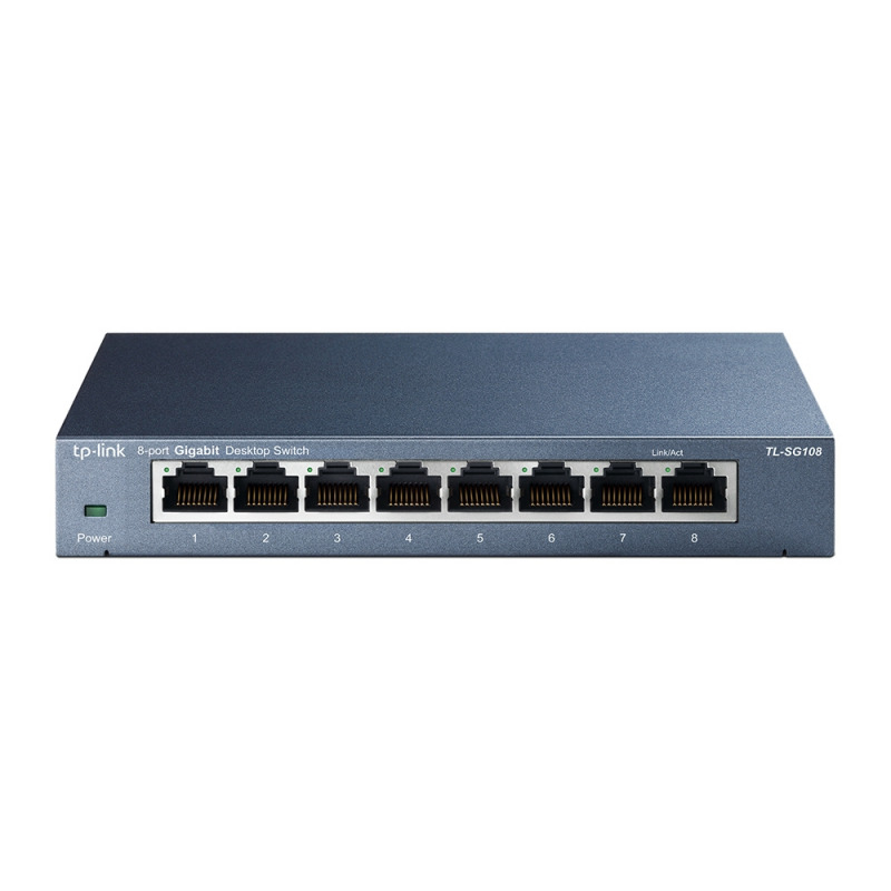 TL-SG108 | 8-Port 10/100/1000Mbps Desktop Switch - الرمادي